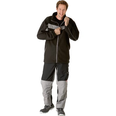Wetter- und Kälteschutz-Fleecejacke Plaline 2560 schwarz/zink, Größe XS