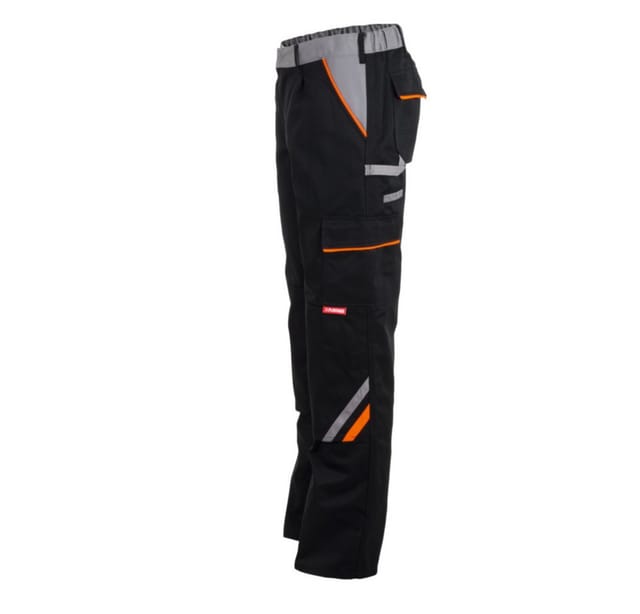 Bundhose 2421 schwarz/orange/zink, Größe 24