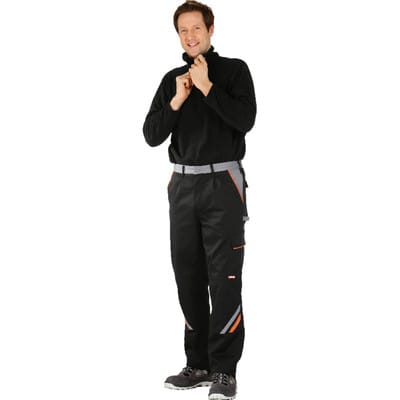 Bundhose 2421 schwarz/orange/zink, Größe 25