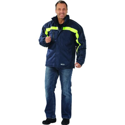 Winterjacke 3602 marine/gelb, Größe 2XL