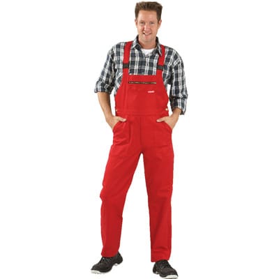 Latzhose 0631 mittelrot, Größe 64
