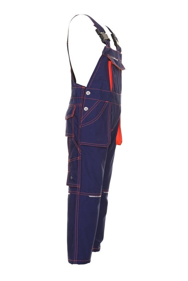 Latzhose marine/orange, Größe 98/104