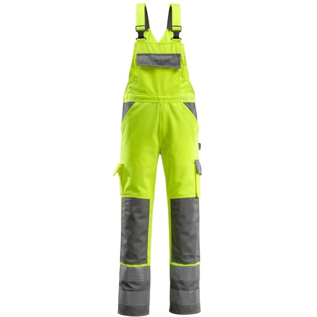Warnschutz-Latzhose Barras 07169-470, warngelb/anthrazit, Größe C66, 90