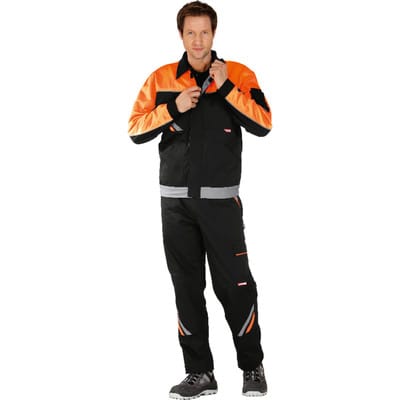 Bundjacke 2411 schwarz/orange/zink, Größe 25