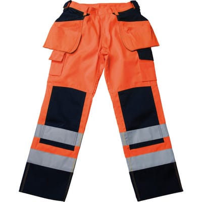 Warnschutzhose Almas 09131-860, warnorange/marineblau, Größe C62, 90