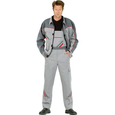 Bundjacke 2311 zink/schiefer/rot, Größe 68