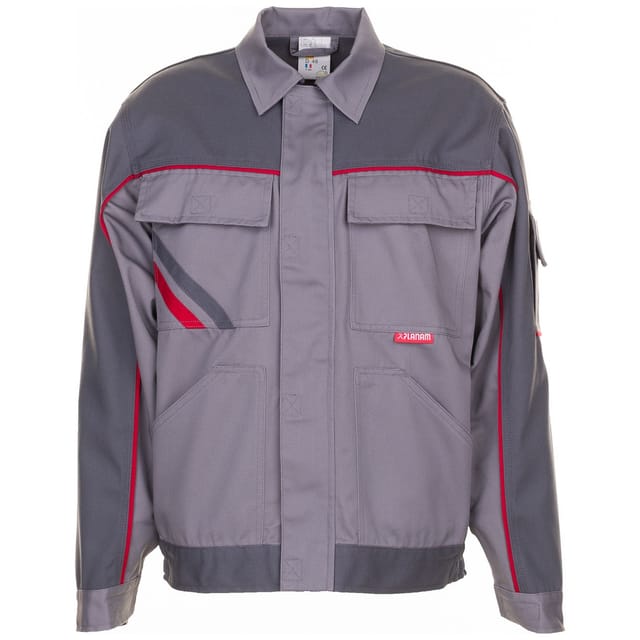 Bundjacke 2311 zink/schiefer/rot, Größe 54