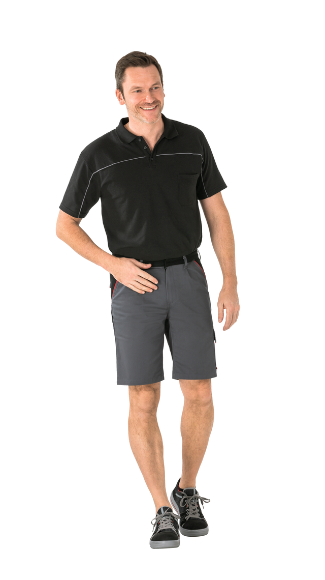 Shorts 2372 schiefer/schwarz/rot, Größe L
