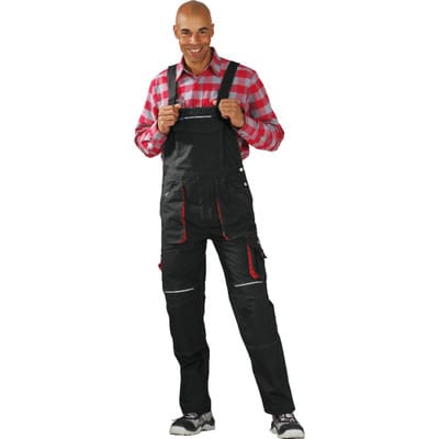 Latzhose 2830 anthrazit/rot, Größe 110