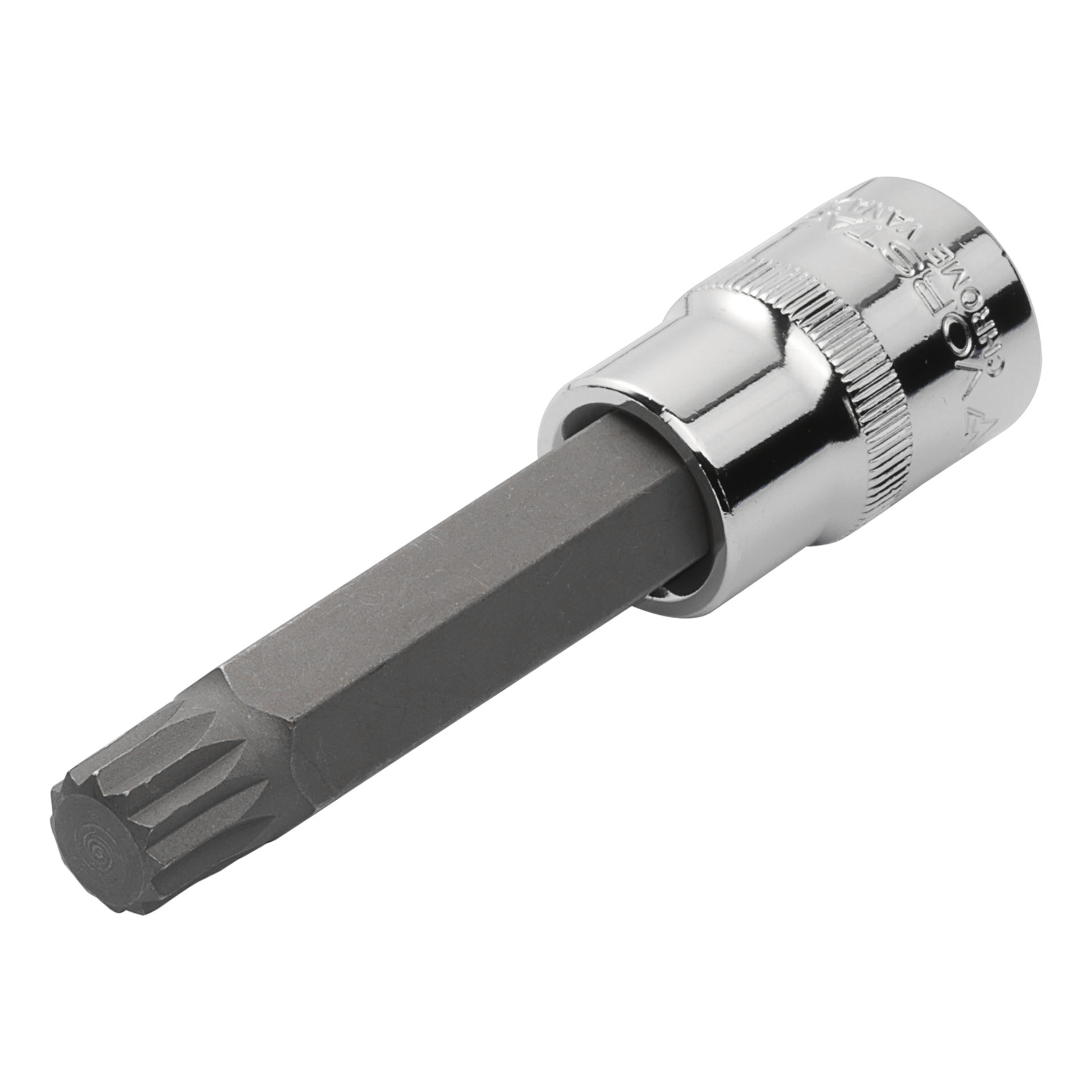 Steckschlüssel 1/2" Mit Crv-vielzahnbit M10 X 100 Mm Vorstahl