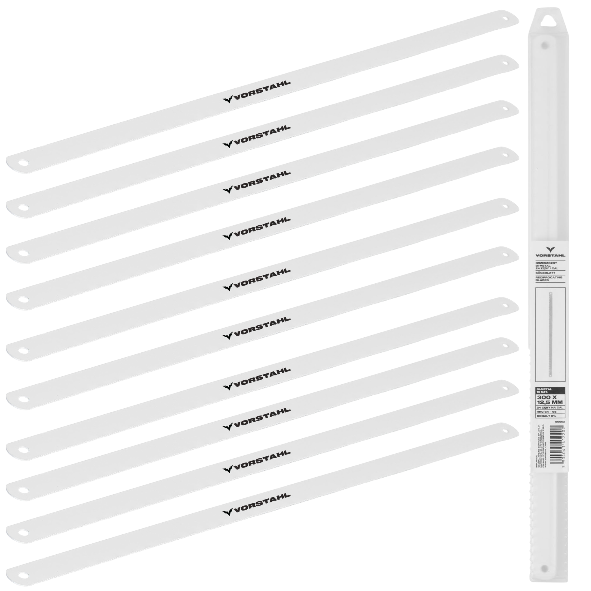 Sägeblatt Für Metall Und Bimetall, 24 Zähne/zoll, 10 Stück, 300 X 12,5 Mm, Vorstahl