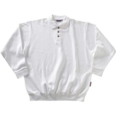 Polo-Sweatshirt Trinidad 00785-280, weiß, Größe 2XL