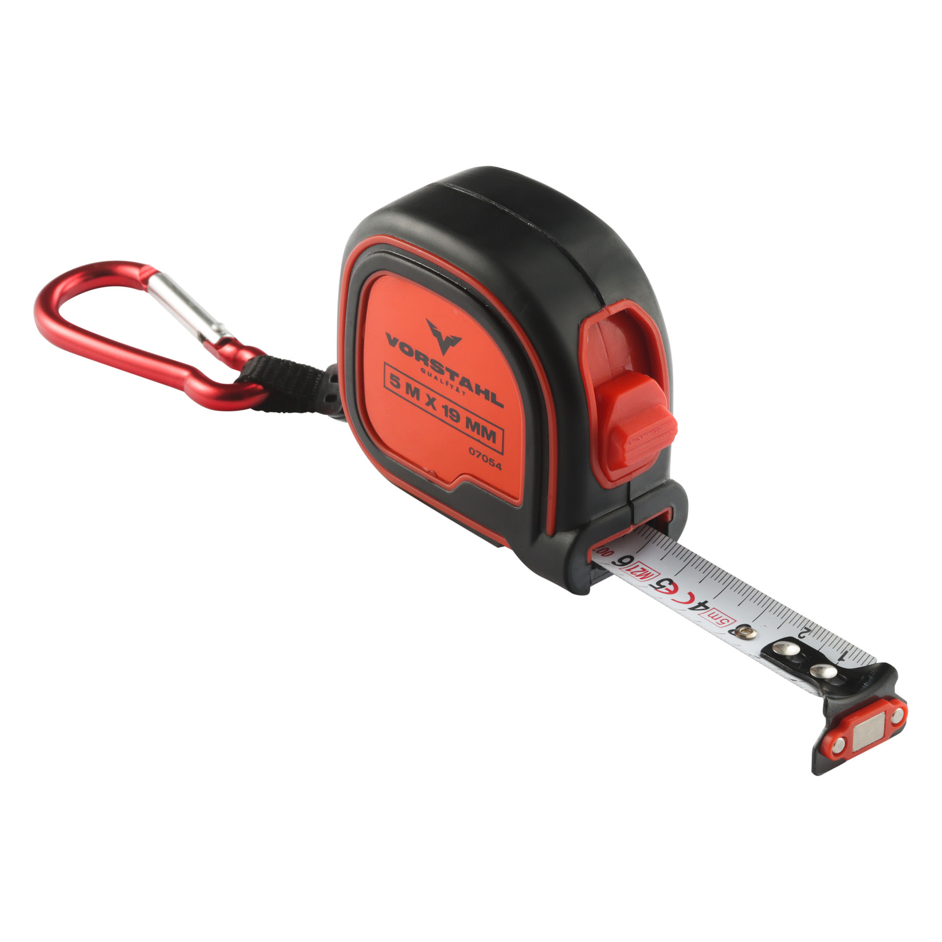 Maßband, Rollmaßband, Doppelseitiger Magnet, Karabiner 5 M 19 Mm, Vorstahl
