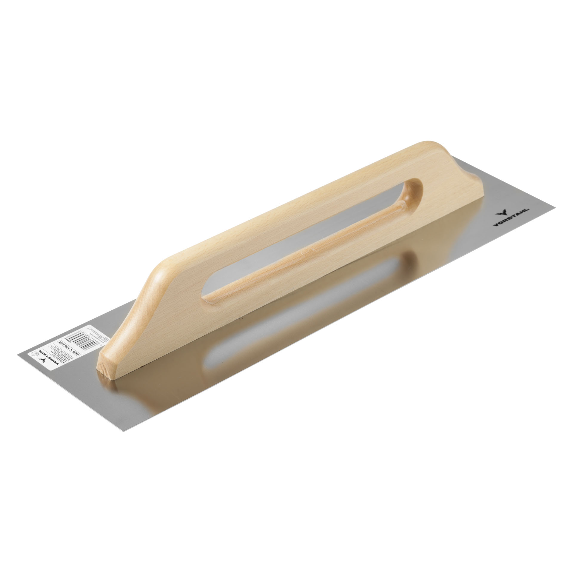 Edelstahlkelle Mit Glattem Holzgriff, 600 X 130 Mm, Für Gips Und Vorstahl-kleber
