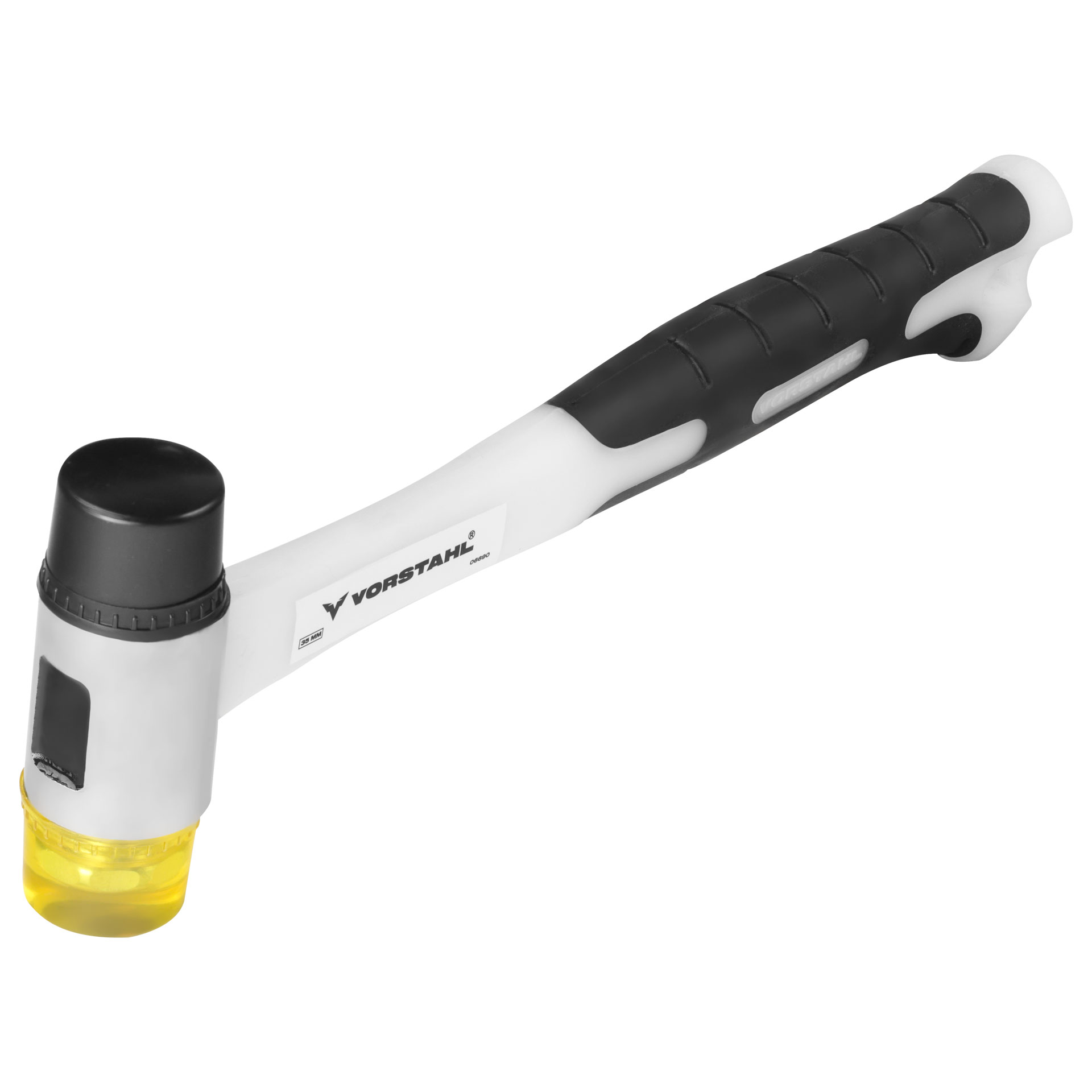 Gummi-silikon-hammer Mit Fiberglasstiel 35 Mm, Stiel 28 Cm Vorstahl