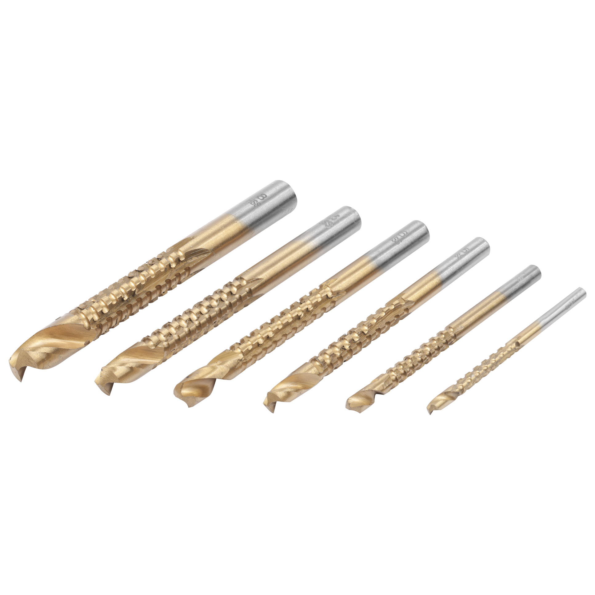 Set Mit 6 Vorstahl-holzfräsbohrern 3–8 Mm