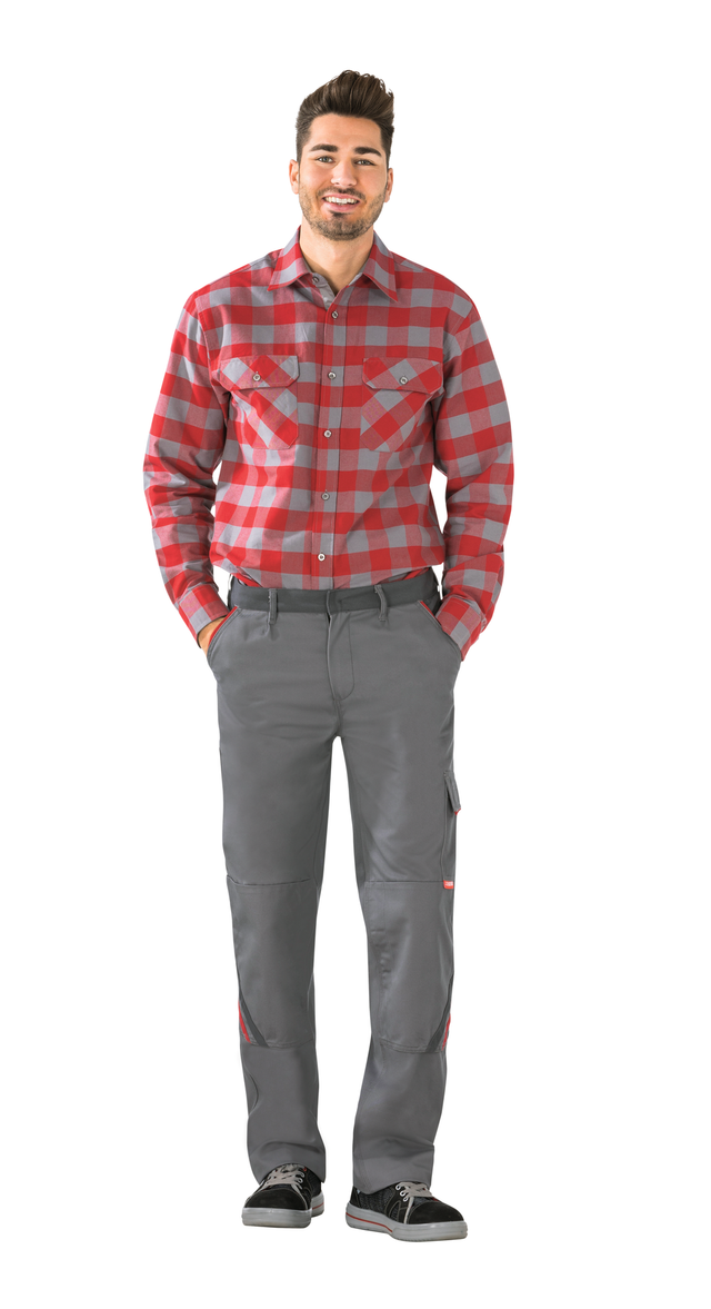 Bundhose 2321 zink/schiefer/rot, Größe 110