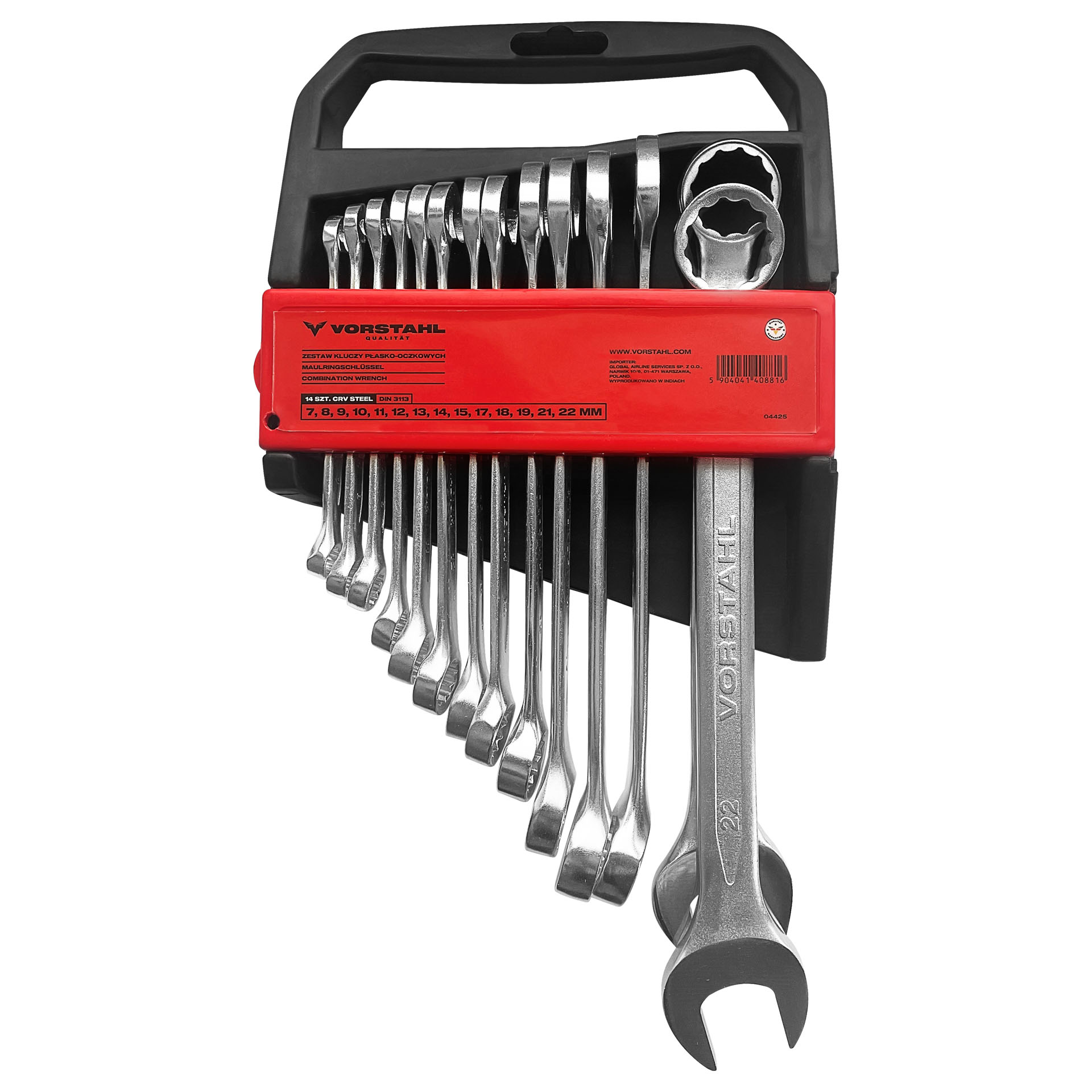 Satz Maulschlüssel Aus Crv-stahl, 9-teilig, 8–19 Mm, Vorstahl