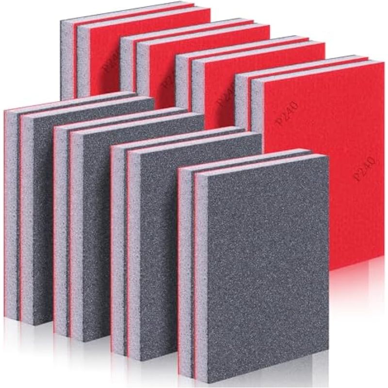 Schleifschwamm-set, 16 Stück, Schleifpapier, Körnung 240, Trocken Und Nass, Wiederverwendbar, Für Holz, Metall, Lackierung, Karosseriereparatur