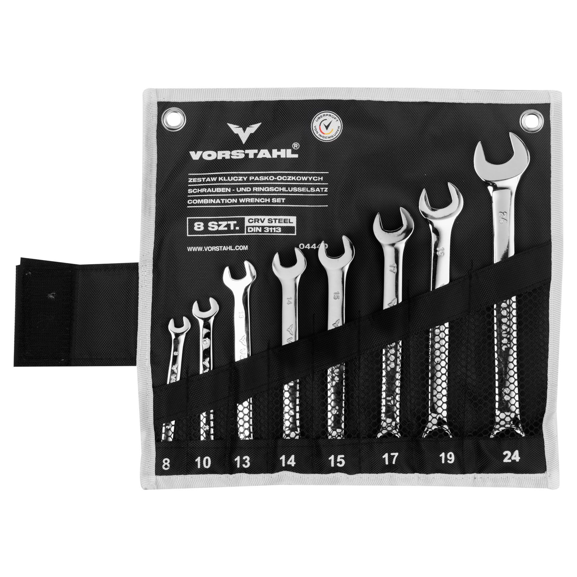 Satz Crv-stahl-kombinationsschlüssel (8er-set) 8 - 24 Mm Vorstahl