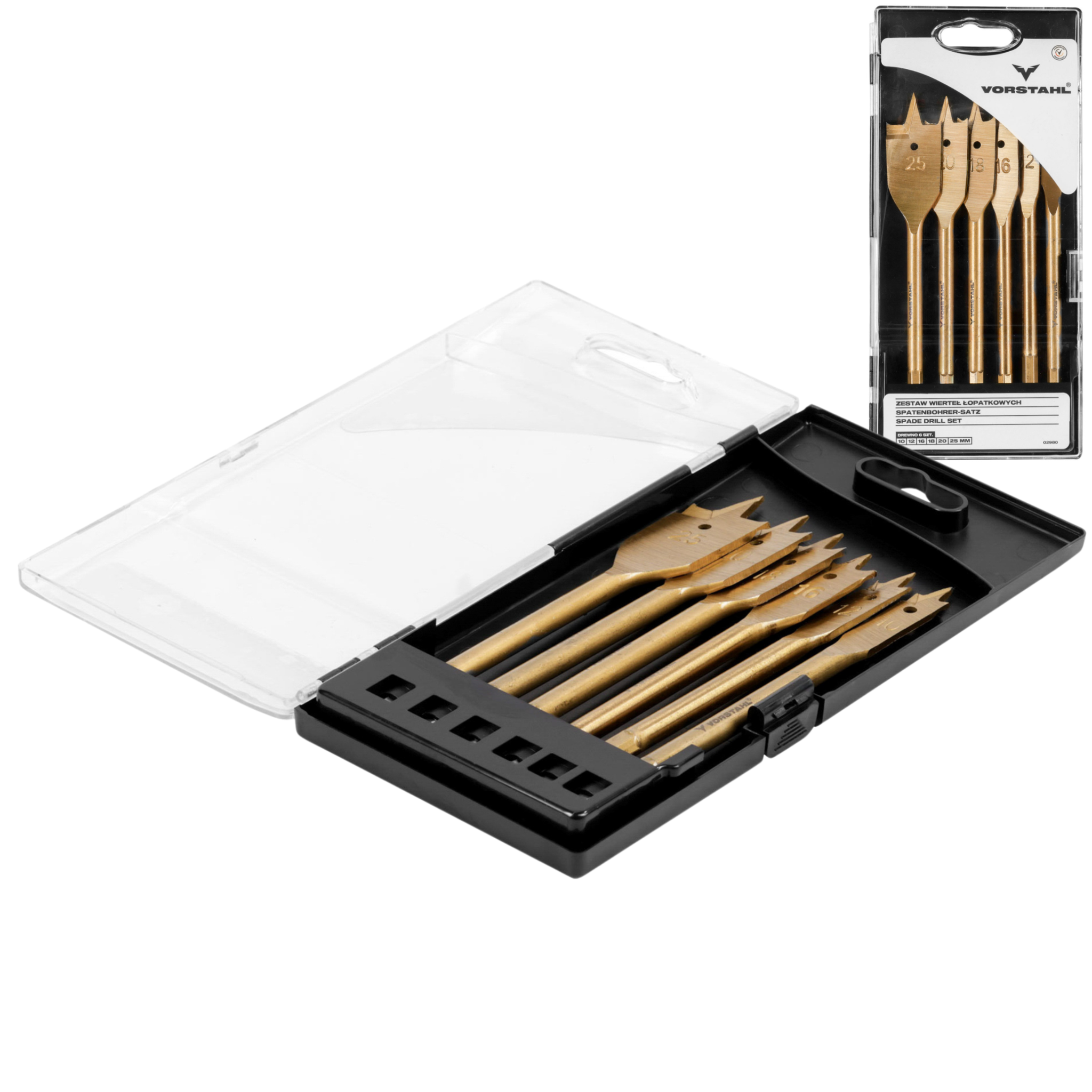 Set Mit Sechseckigen Holzbohrern, 10–25 Mm, Vorstahl