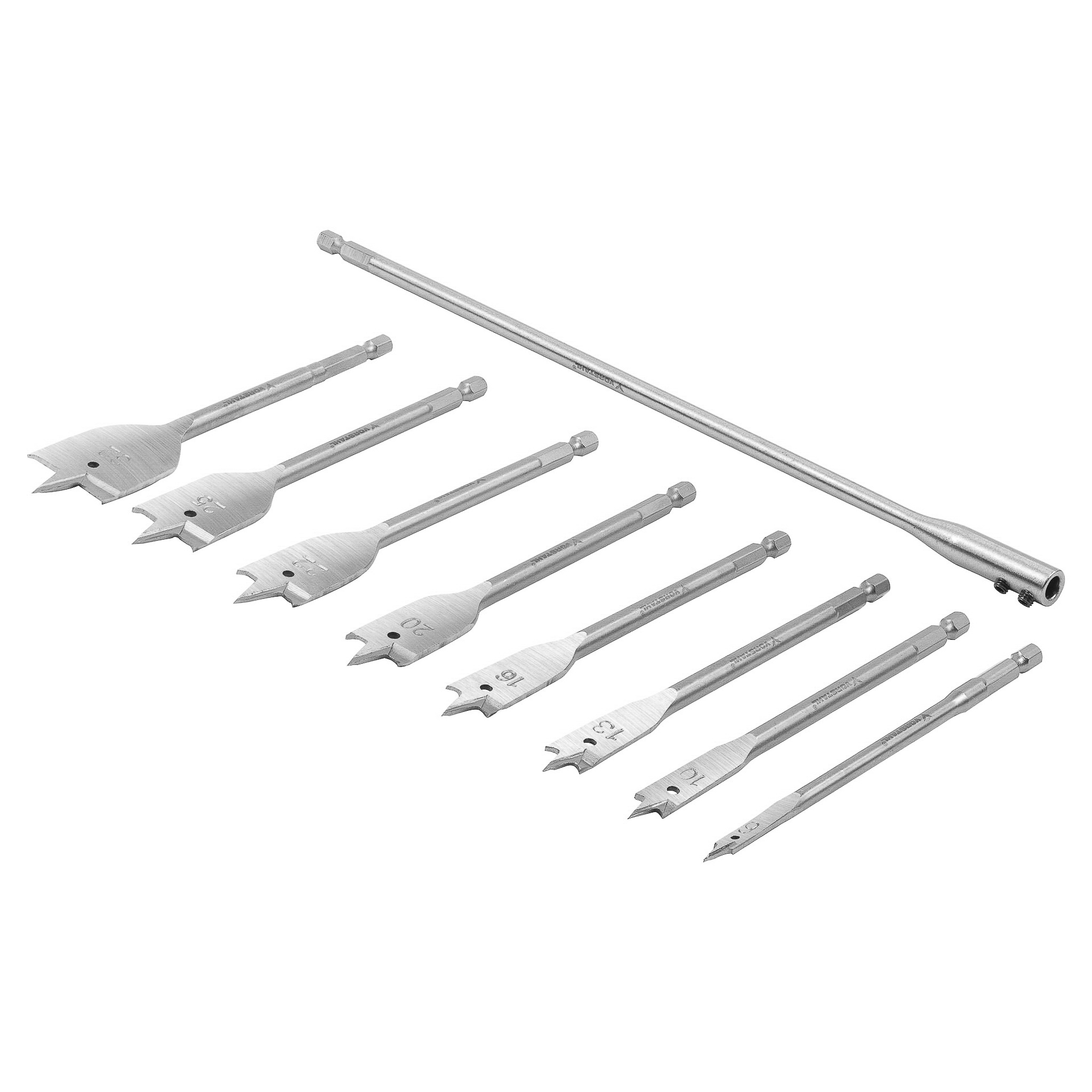 Satz Spatenbohrer Für Holz, Feder-, Flachbohrer, 8-teilig, 6-32 Mm, Vorstahl