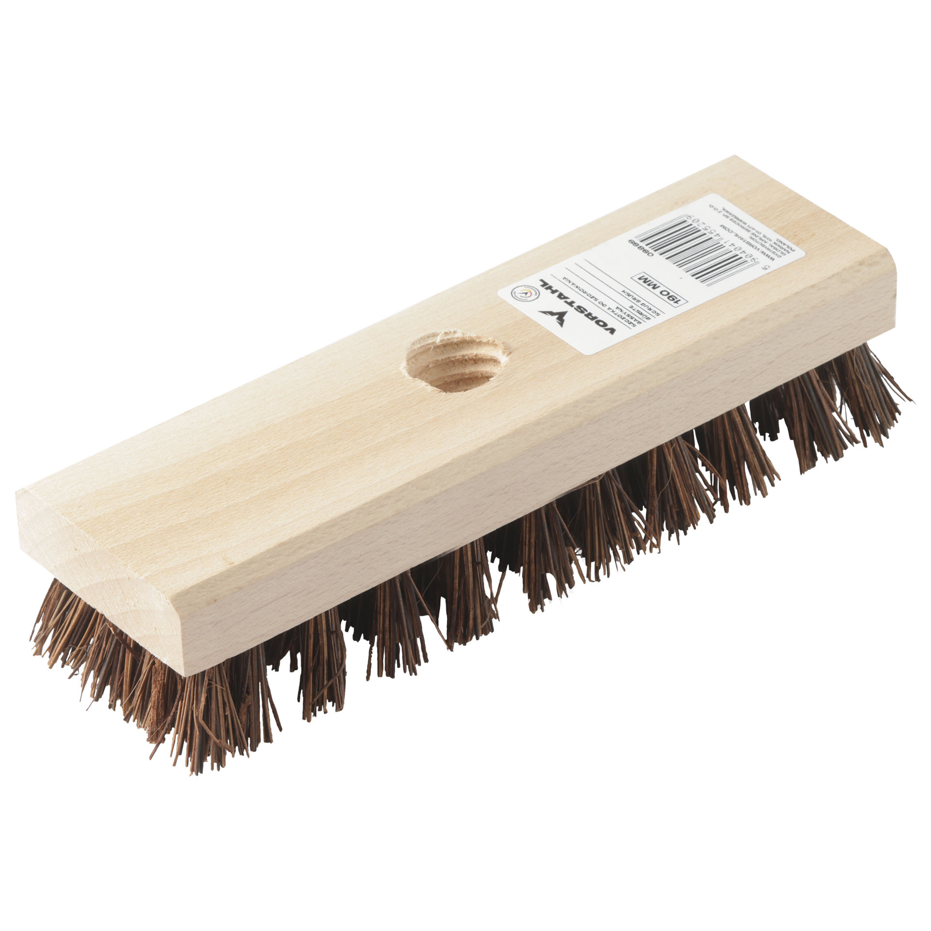 Scheuerbürste Mit Naturborsten, Holzwiege, 190 Mm, Vorstahl