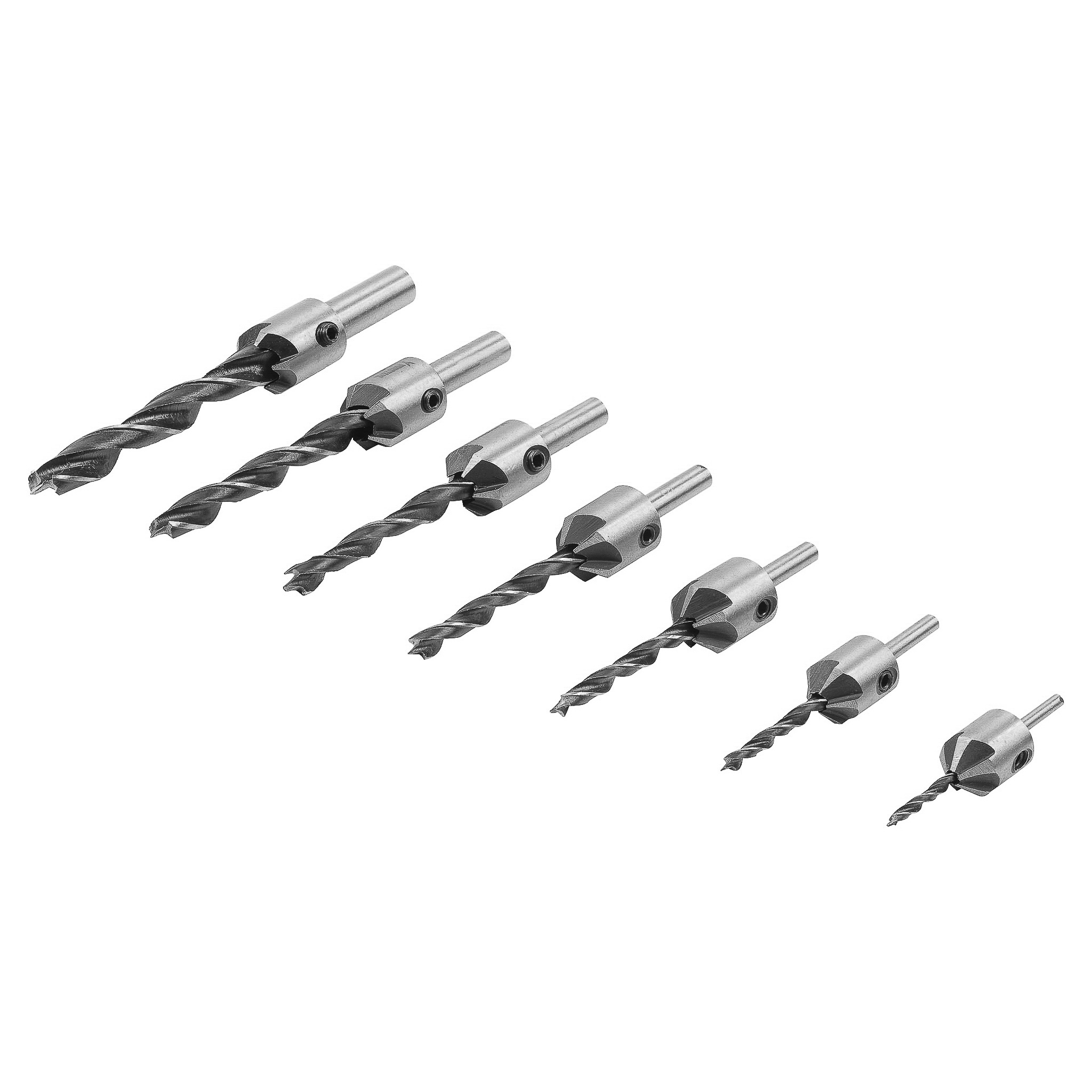 Set Holzbohrer Mit Senker (7-teilig) 3-10 Mm Vorstahl