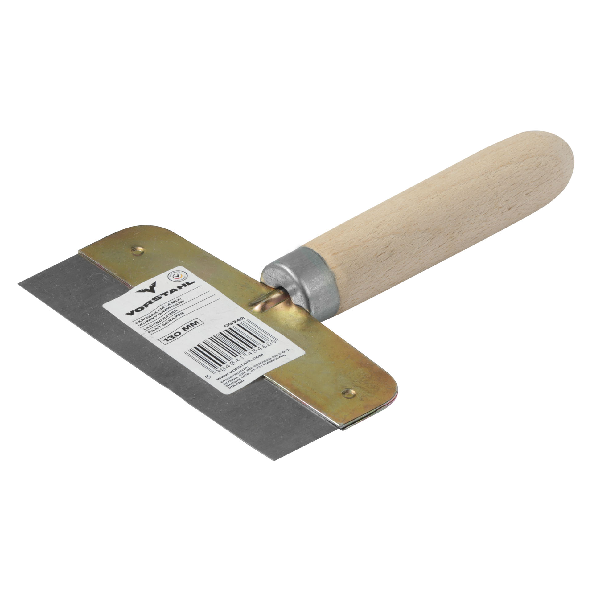 Farbschaber Aus Stahl Mit Holzgriff, 130 Mm, Vorstahl