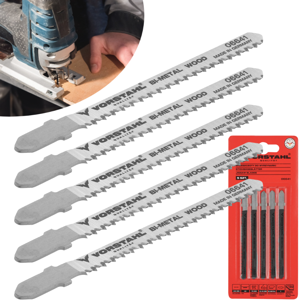 Stichsägeblätter Für Holz, Bimetall (t), 100 Mm, 5 Stück, Vorstahl