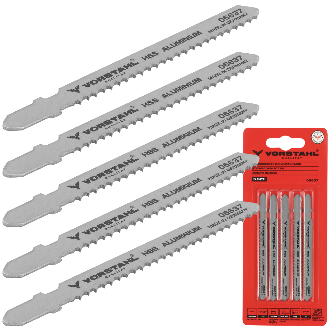 Stichsägeblätter Für Aluminium (t) 100 Mm 5 Stück Vorstahl