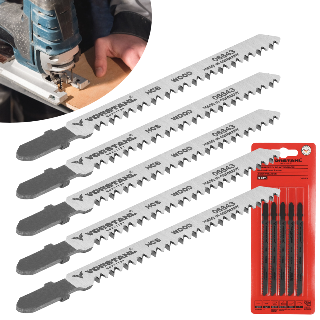 Stichsägeblätter Für Holz, T-förmig (t) 115 Mm 5 Stück Vorstahl