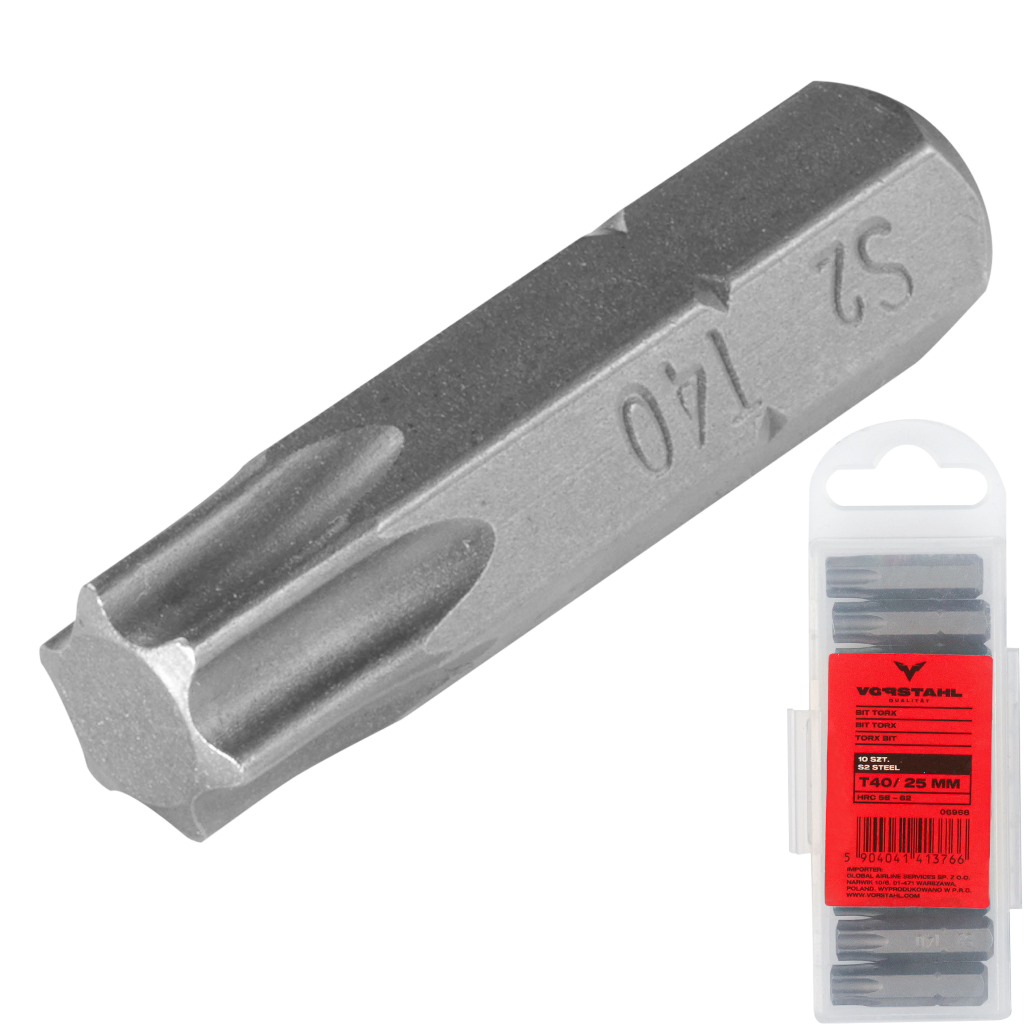 Torx-bit-set 10-tlg. Schraubendreher-bit T15 X 25mm Vorstahl