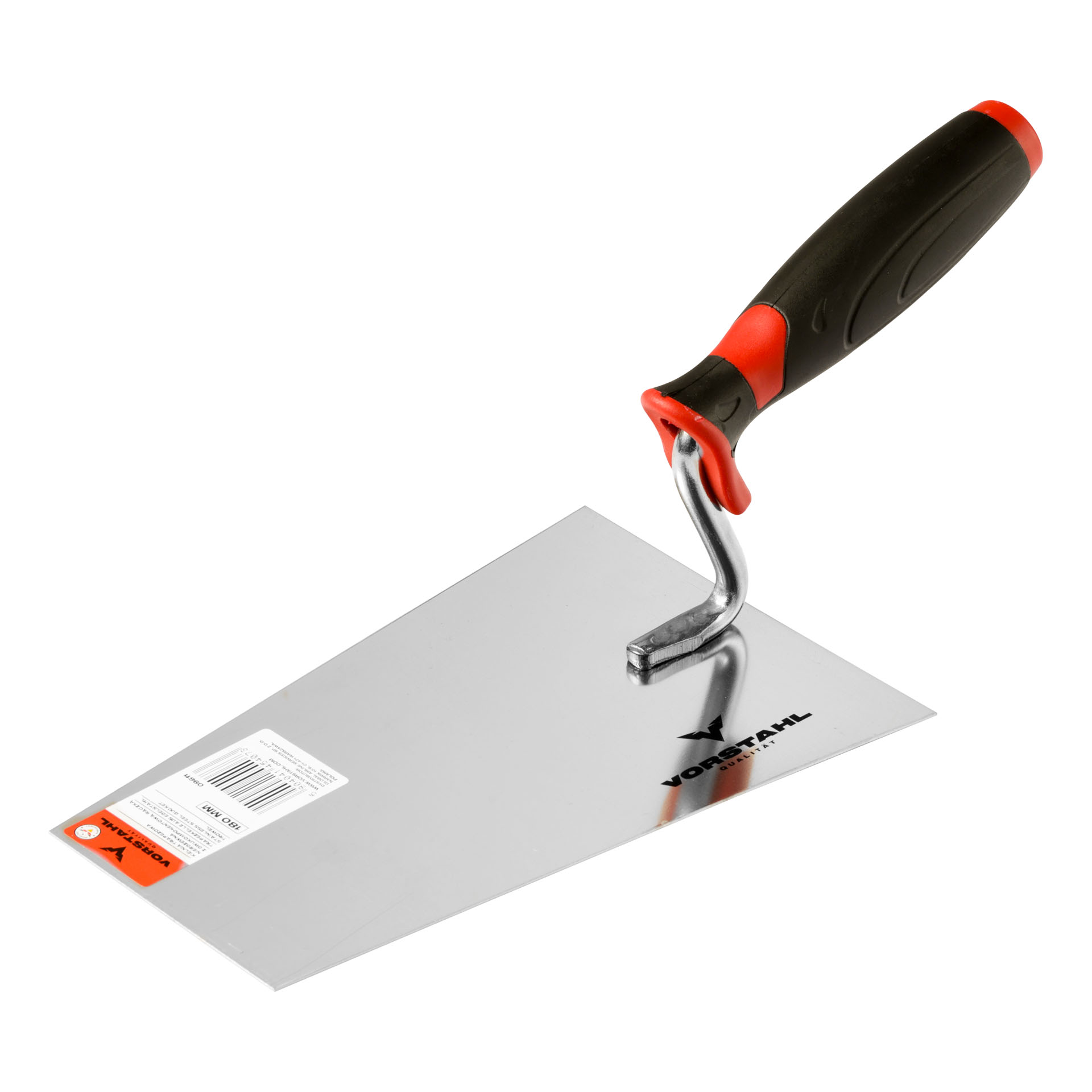 Trapezförmige Maurerkelle Von Vorstahl Mit Zweikomponenten-edelstahlgriff, 180 Mm