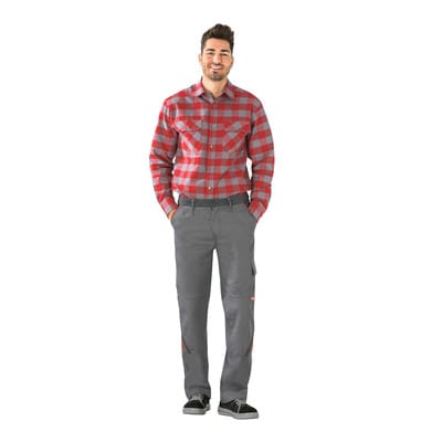 Bundhose 2321 zink/schiefer/rot, Größe 94