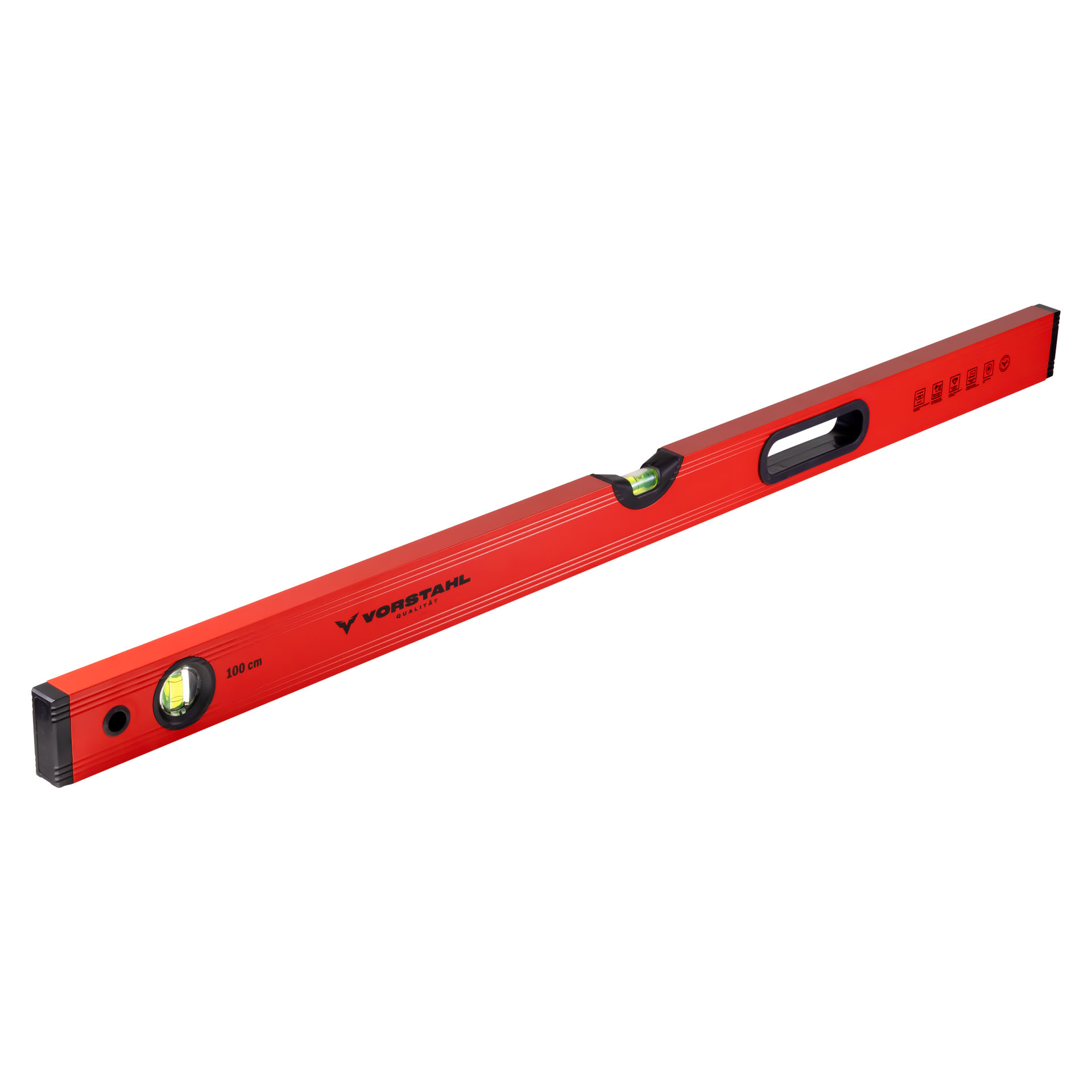 Aluminium-wasserwaage Mit Griff, Halbrunde Libelle, 60 Cm, Vorstahl