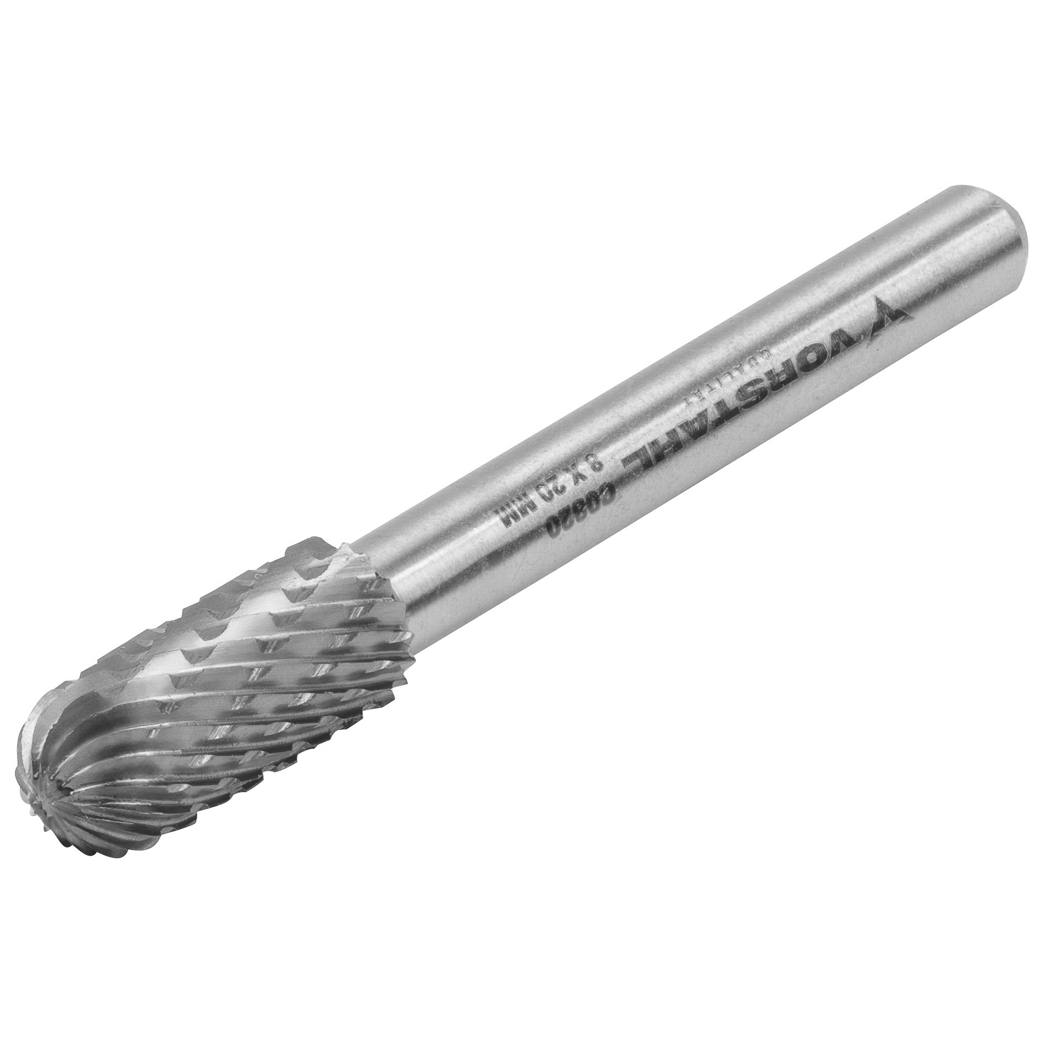 Yg7 Hochgeschwindigkeits-hartmetallfräser, Zylindrisch, Abgerundet, 8x20mm, Fi 6mm, Vorstahl