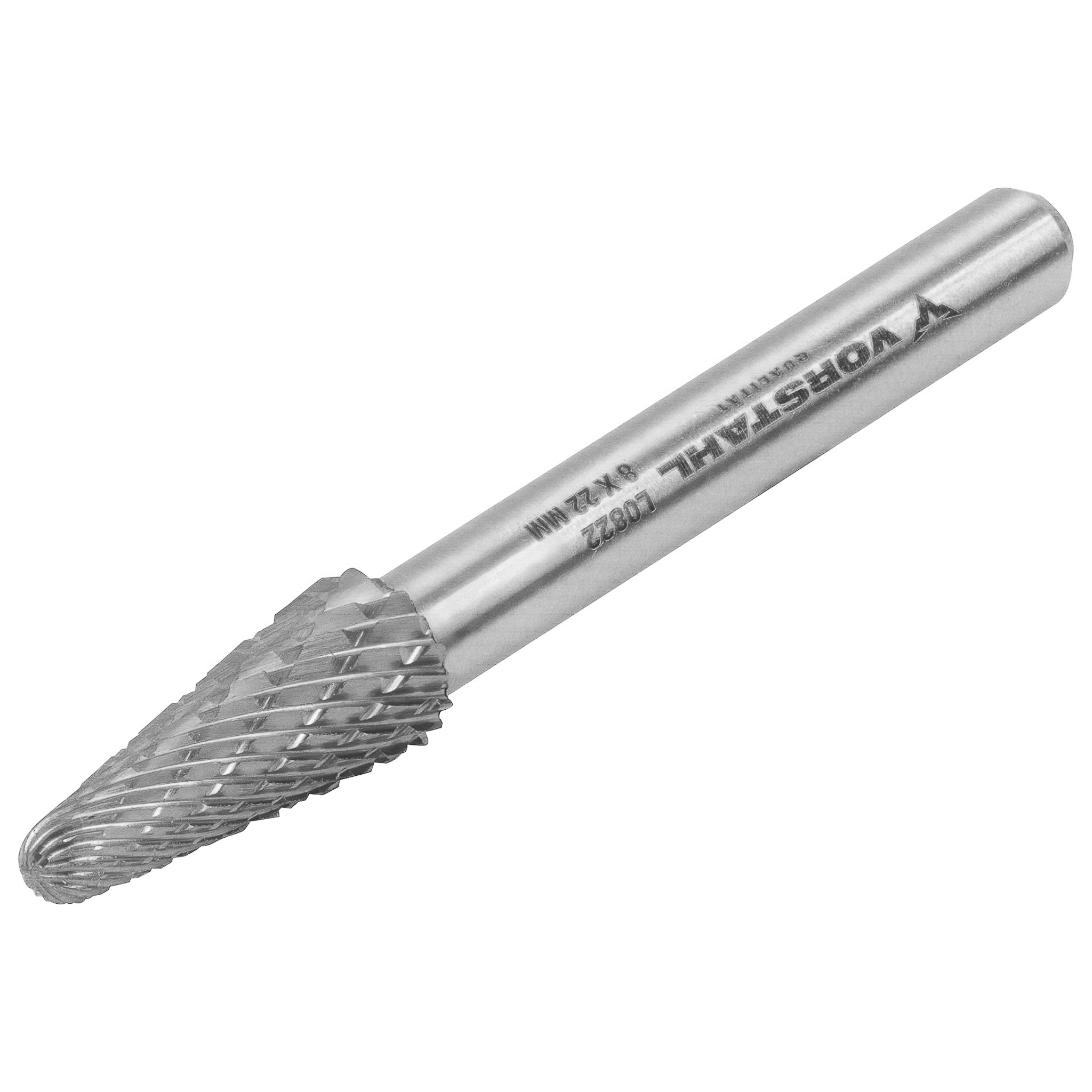Yg7 Hochgeschwindigkeits-hartmetallfräser, Konisch, Abgerundet, Fi 6 Mm, Vorstahl