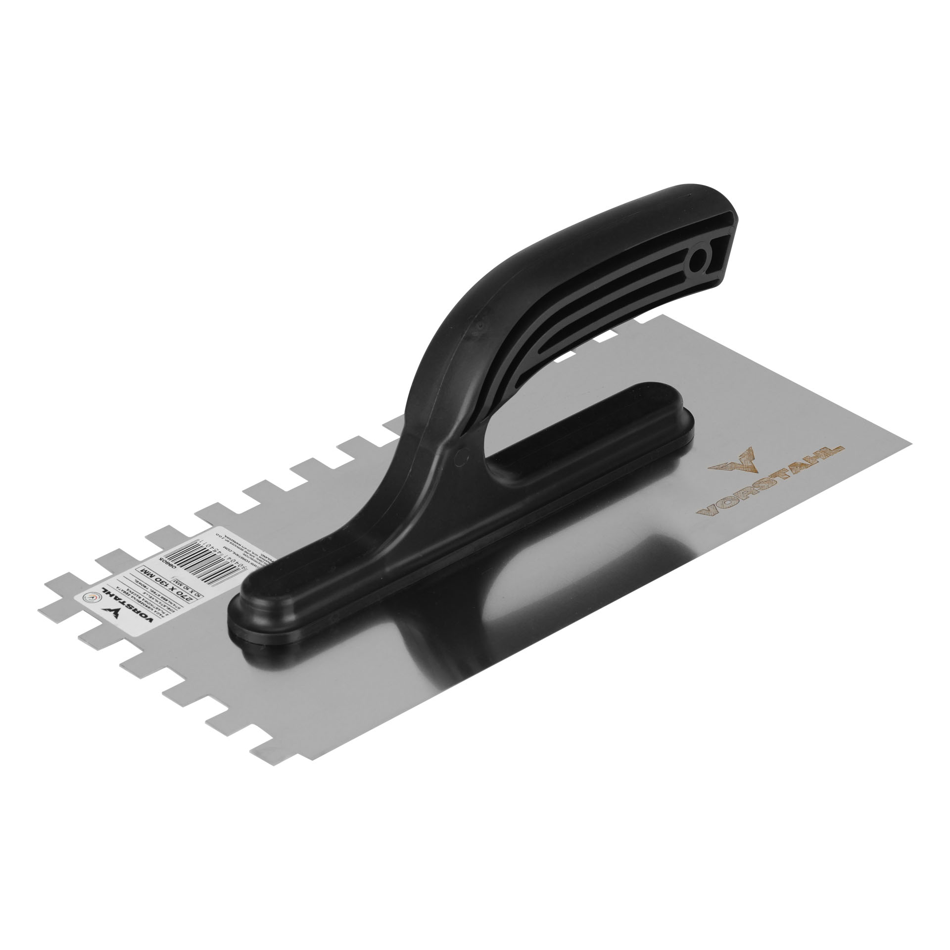 Zahnspachtel Aus Edelstahl Mit Griff 270 X 130 Mm (10 X 10 Mm) Für Vorstahl-gipskleber