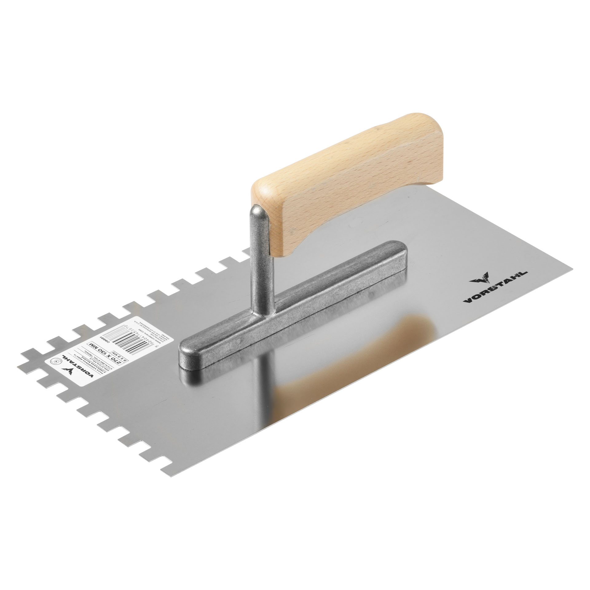 Zahnkelle Aus Edelstahl Mit Holzgriff 270x130mm (4x4mm) Vorstahl