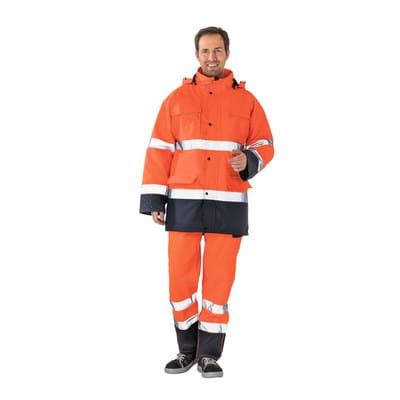 Parka 2056 warnorange/marineblau, Größe 2XL
