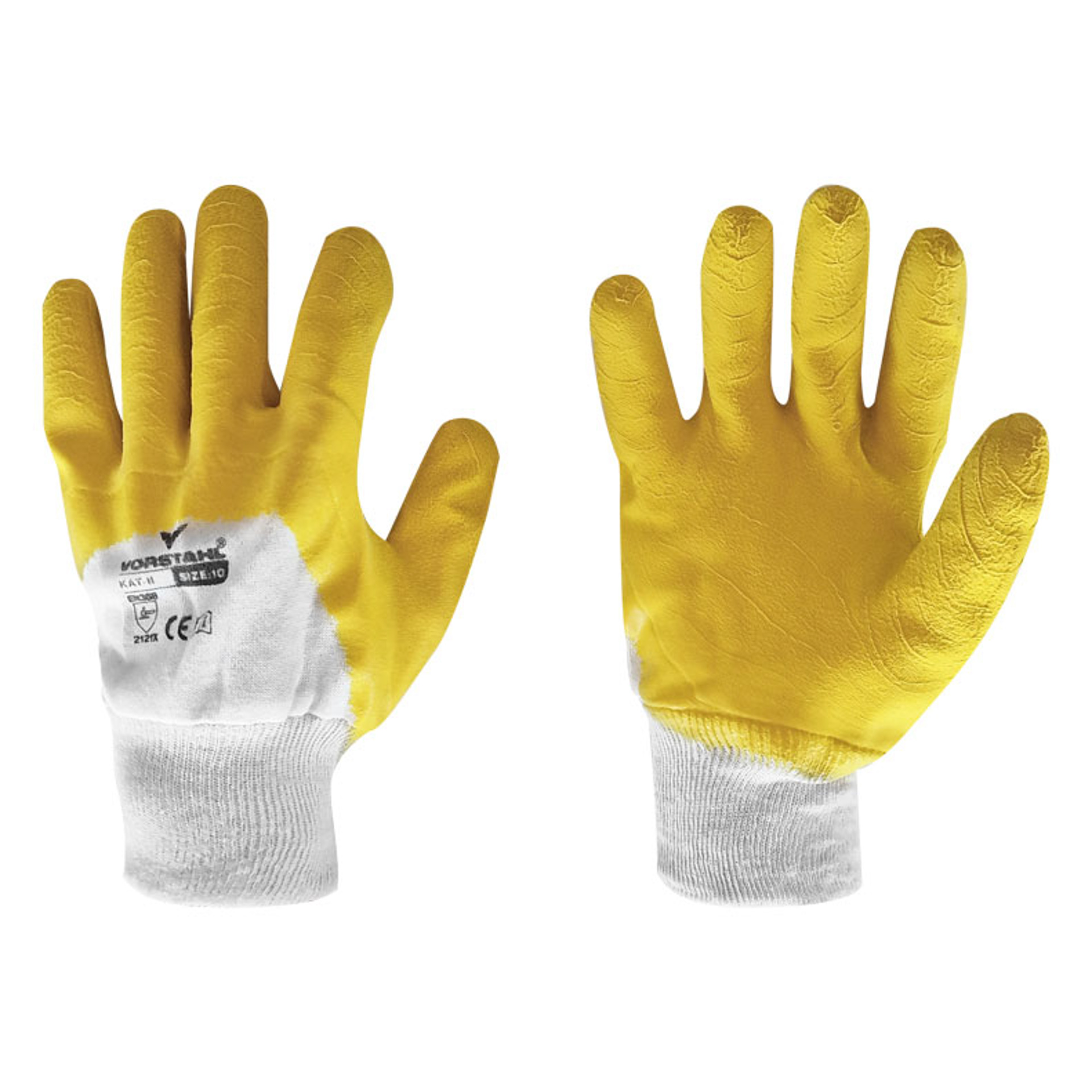 Arbeitshandschuhe, Bau- Und Sicherheitshandschuhe Mit Latex, Größe 8, Vorstahl
