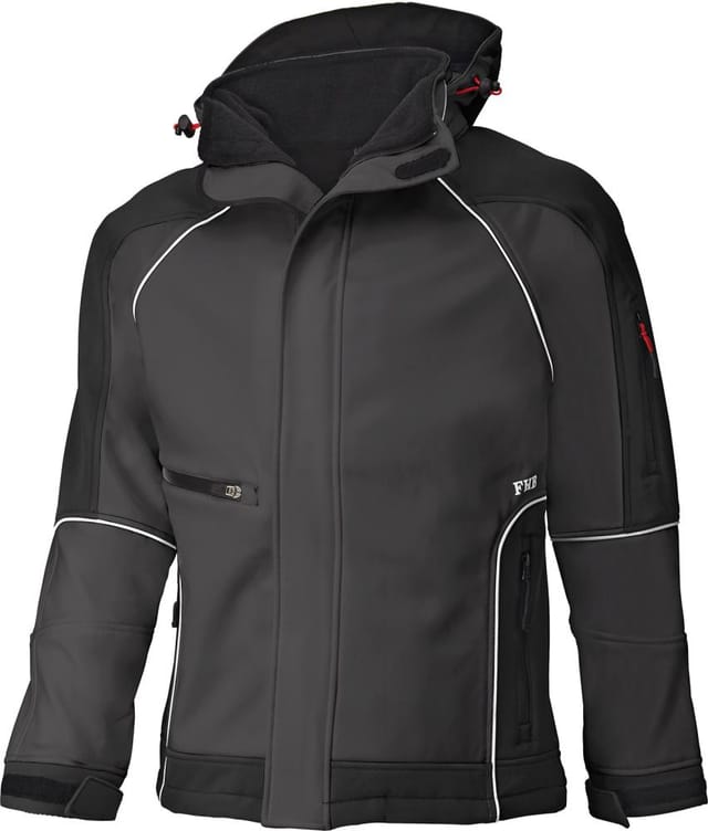 Wetter- und Kälteschutz-Softshelljacke WALTER, anthrazit/schwarz, Größe 2XL