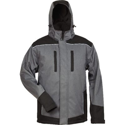 Softshell-Winterjacke AJAX, grau/schwarz, Größe XXL