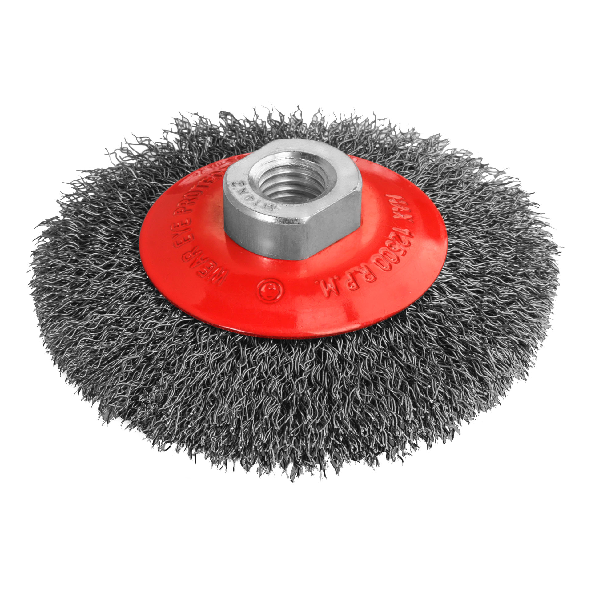 Konische Bürste M14, Gewellter Draht, 120 Mm, Zur Lack- Und Rostentfernung, Vorstahl