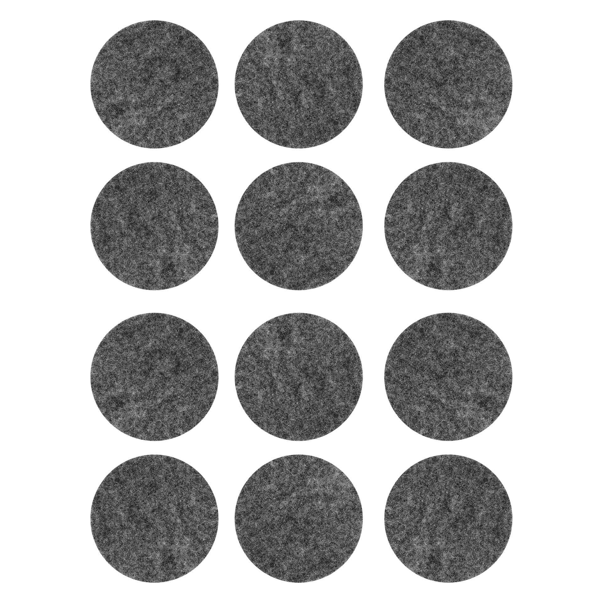 Selbstklebende Filzgleiter Grau (12er-set) Fi 25 Mm Vorstahl