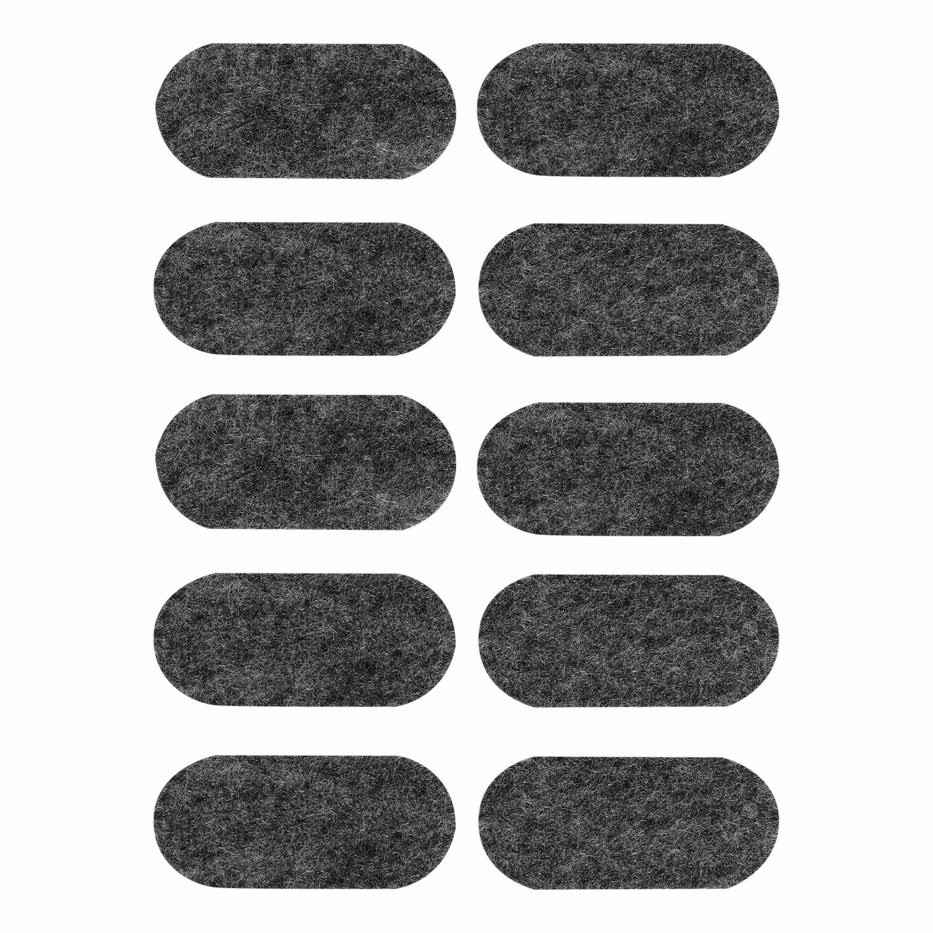 Selbstklebende Filzgleiter, Grau (10er-set), 20 X 44 Mm, Vorstahl