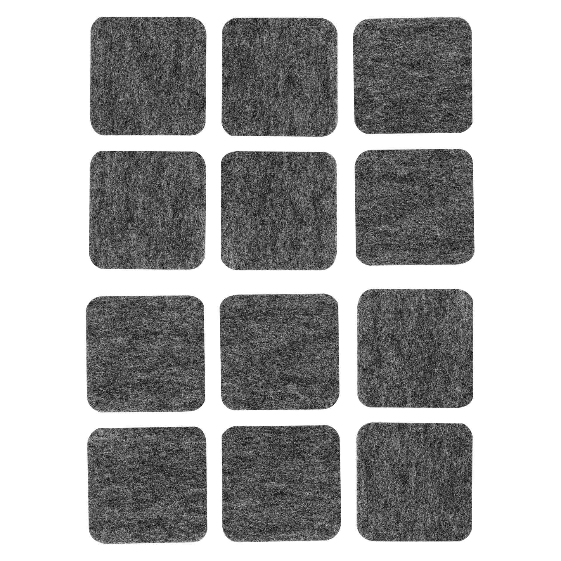 Selbstklebende Filzgleiter, Grau (12er-set), 28 X 28 Mm, Vorstahl