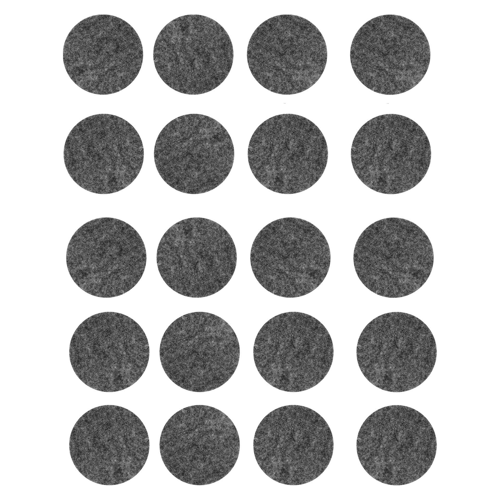 Selbstklebende Graue Filzgleiter (20er-set) Fi 20 Mm Vorstahl