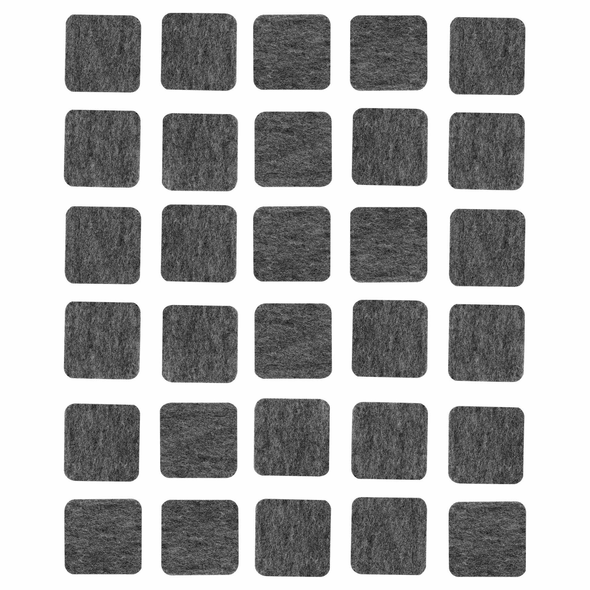 Selbstklebende Filzgleiter, Grau (30er-set), 15 X 15 Mm, Vorstahl
